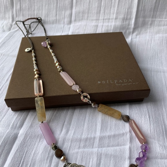 Silpada Field of Lavender Amethyst Sterling 925 Long Necklace - Picture 7 of 8